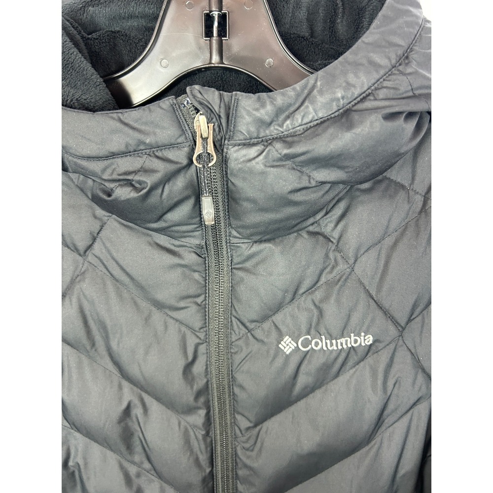 Columbia Heavenly Hooded Jacket Black Omni-Heat Polyester Puffer Quilted XL - Picture 5 of 10